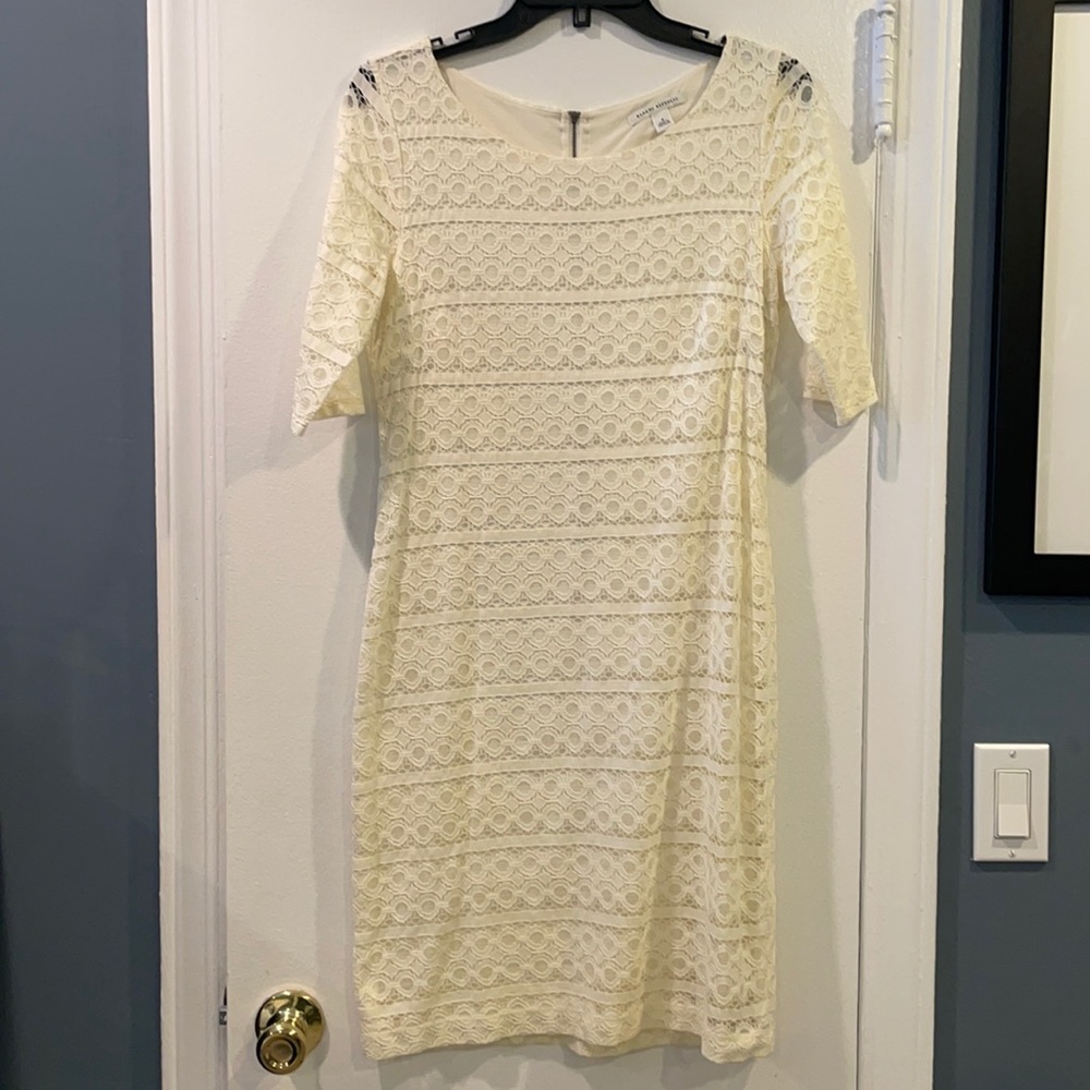 White eyelet Banana Republic dress